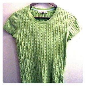 Short sleeve green sweater
